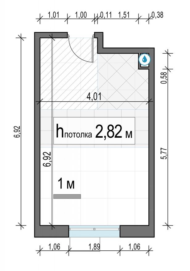 Студия-квартира, 26.2 м²