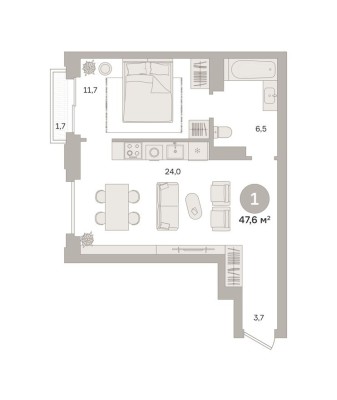 1к. квартира