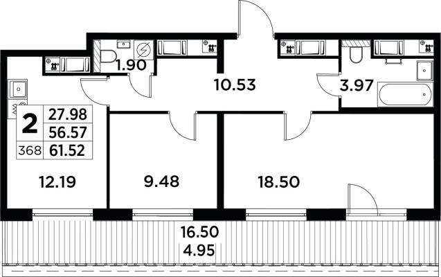 2к. квартира