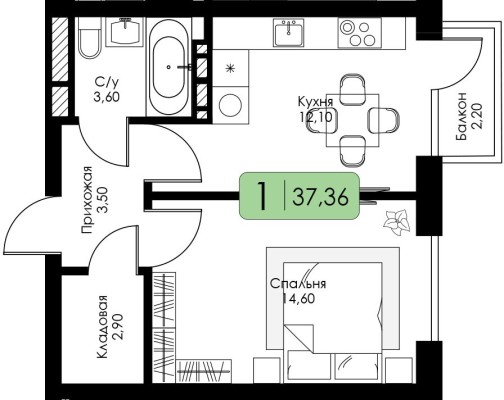 1к. квартира