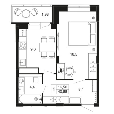1к. квартира
