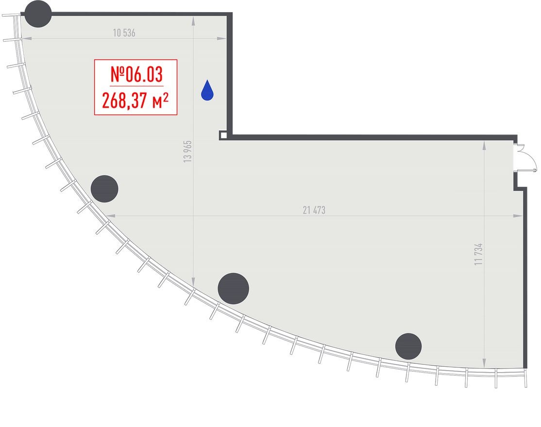 Офисное помещение, 268.4 м²