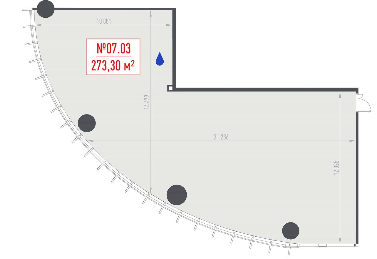 Офисное помещение, 273.3 м²