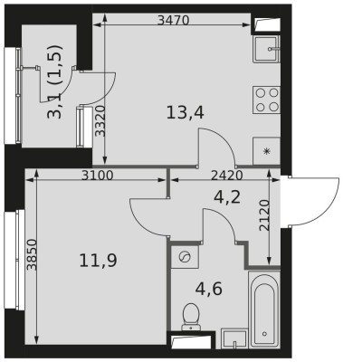 1к. квартира