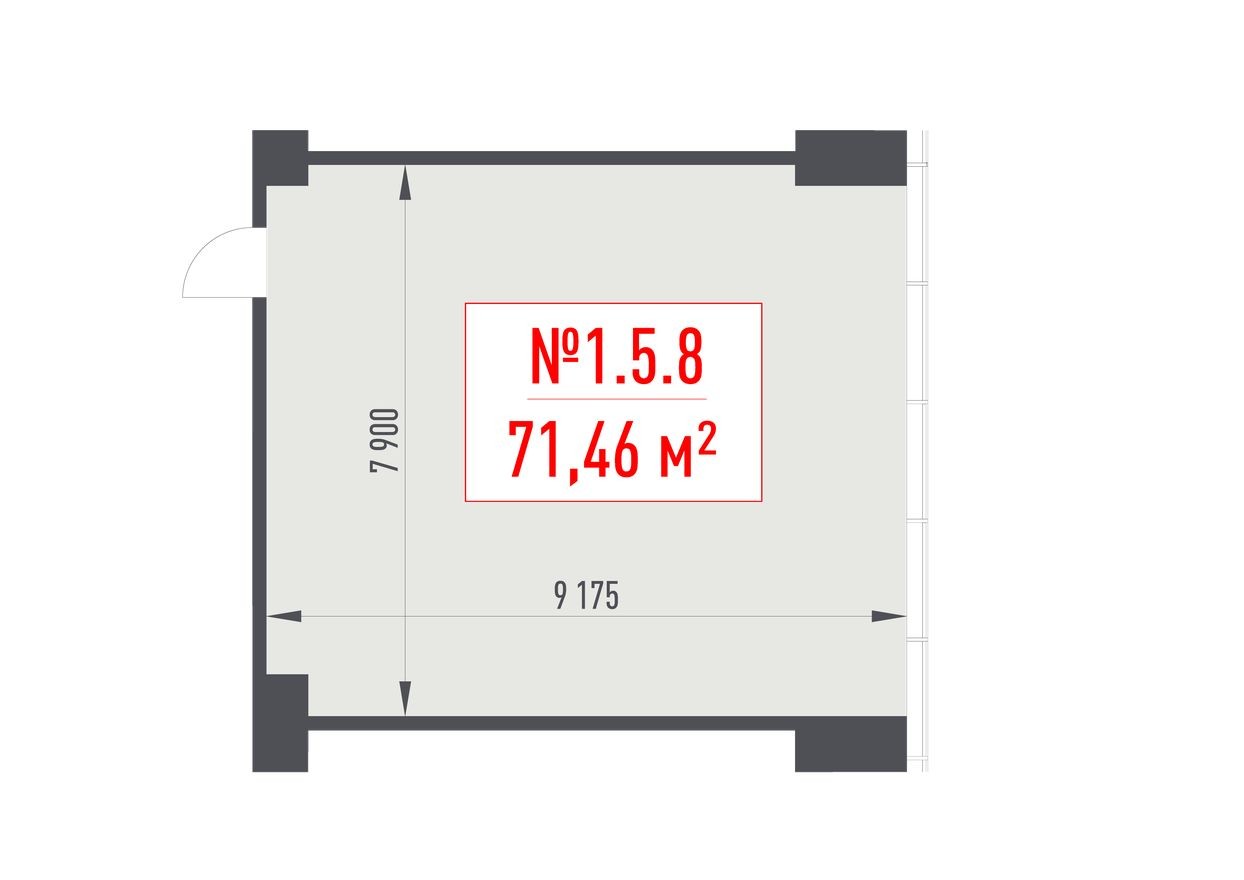Офисное помещение, 71.5 м²