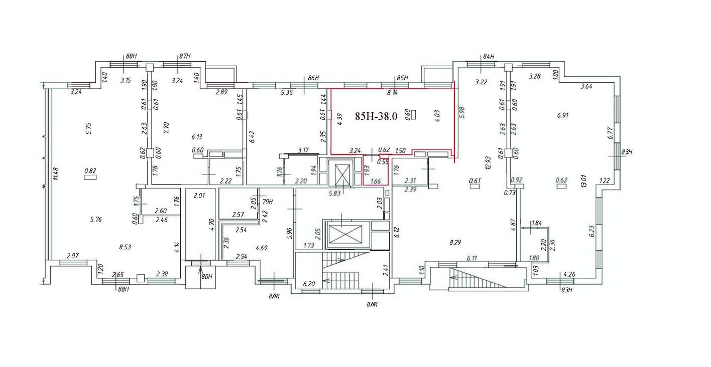 Помещение свободного назначения, 38.0 м²