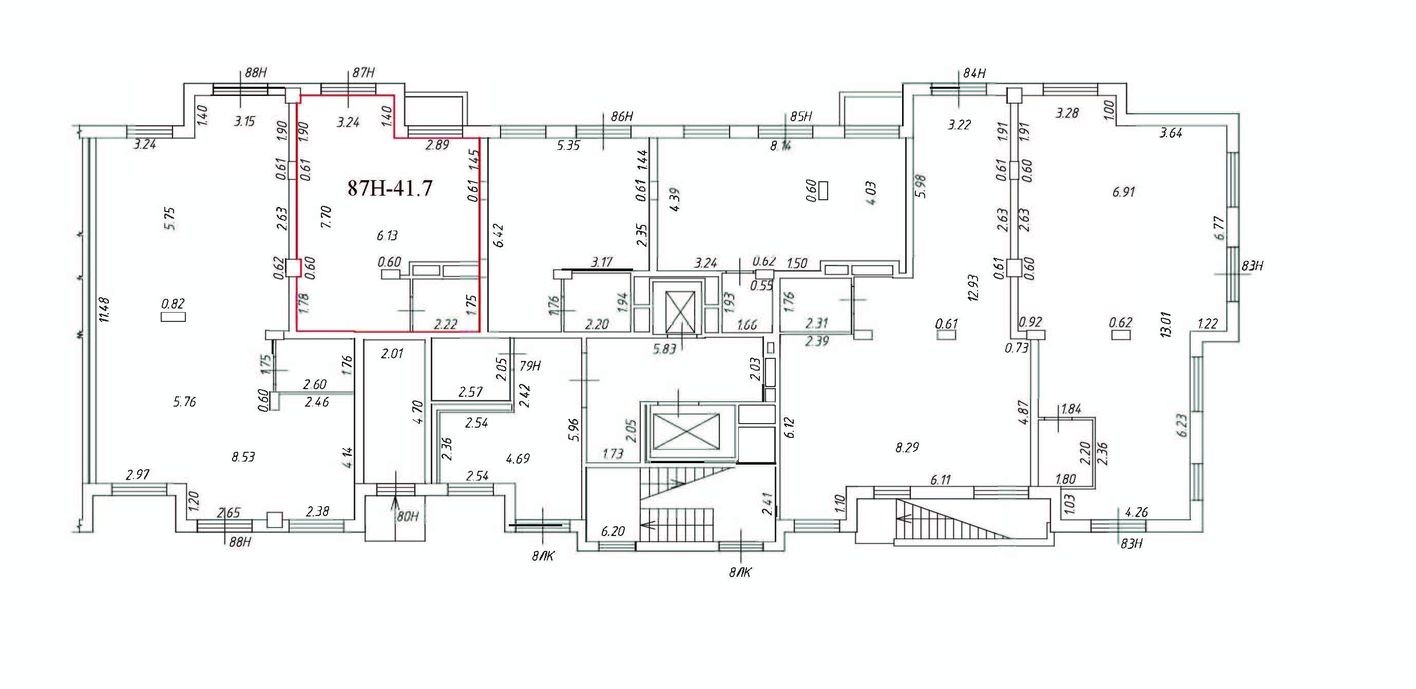 Помещение свободного назначения, 41.7 м²