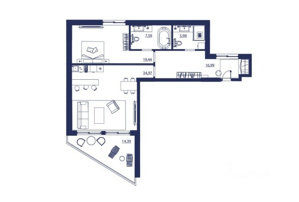 2к. апартаменты