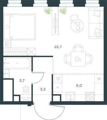 1к. квартира