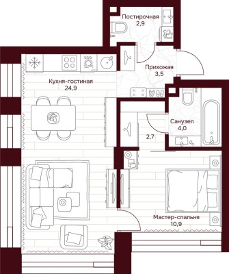 1к. квартира