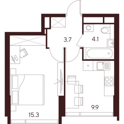 1к. квартира