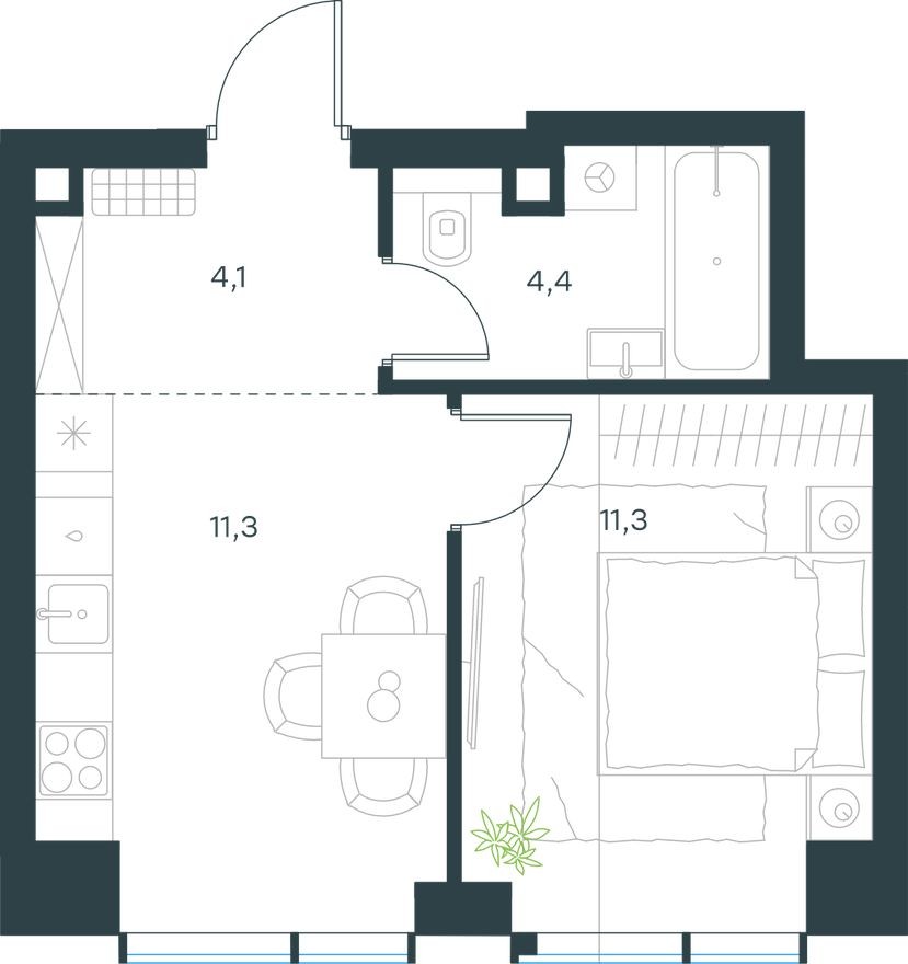 1к. квартира