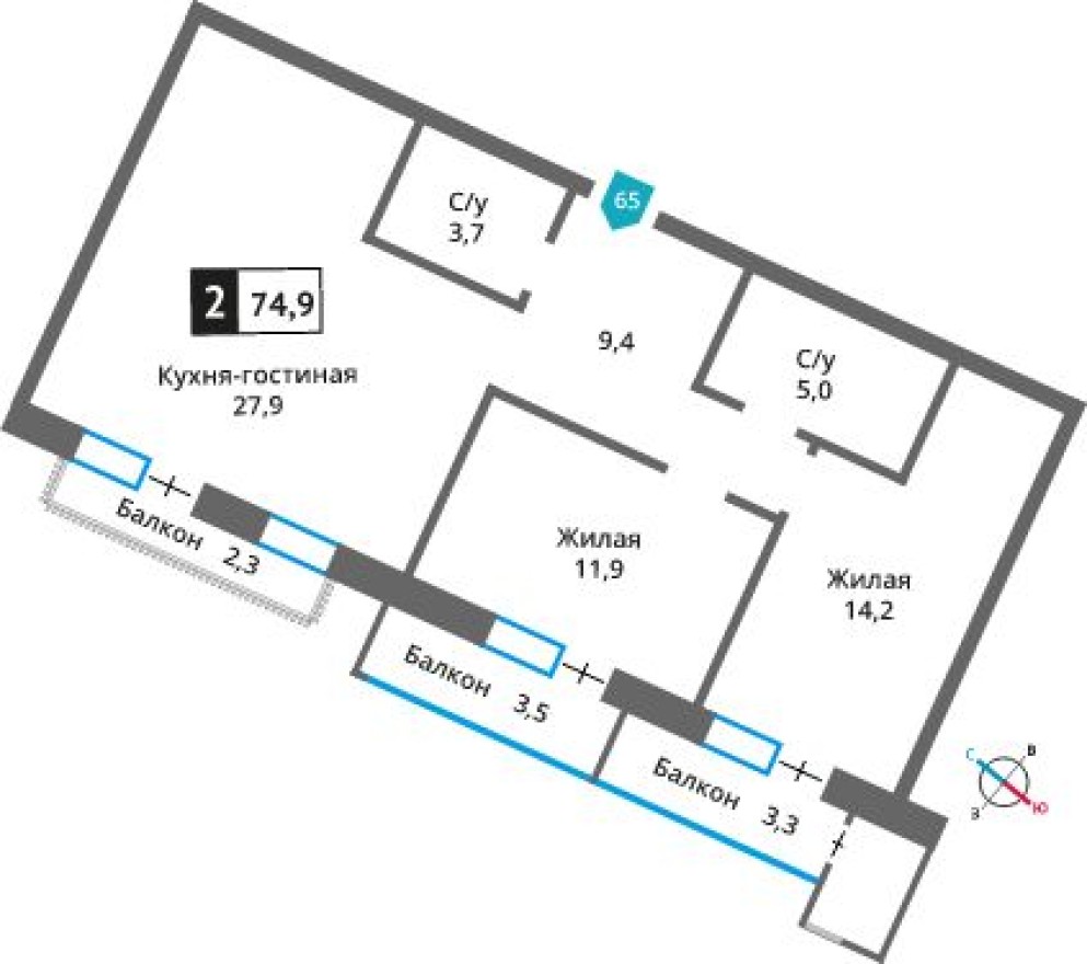 2к. квартира