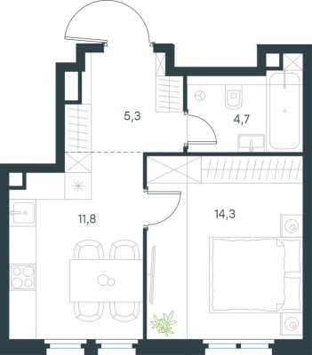 1к. квартира