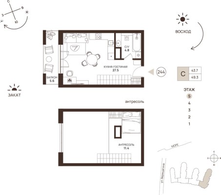 1к. квартира