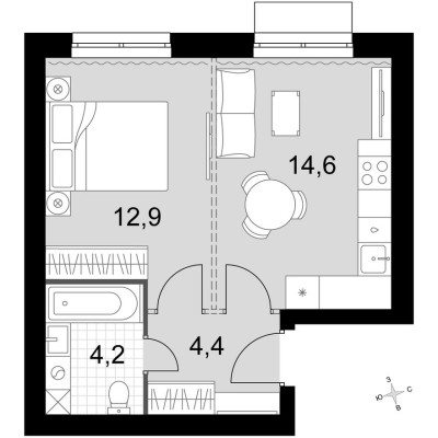 1к. квартира