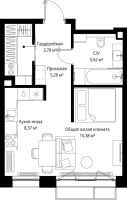1к. квартира