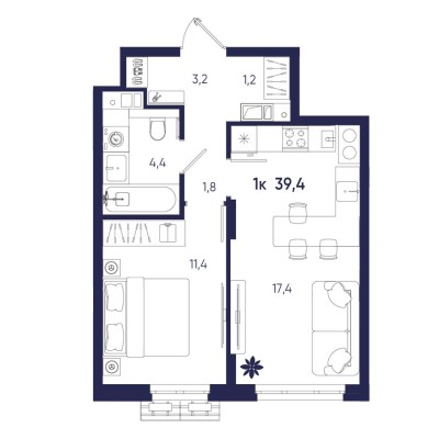 1к. квартира