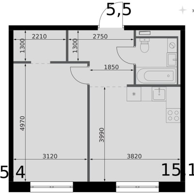 1к. квартира