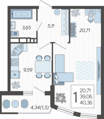 1к. квартира