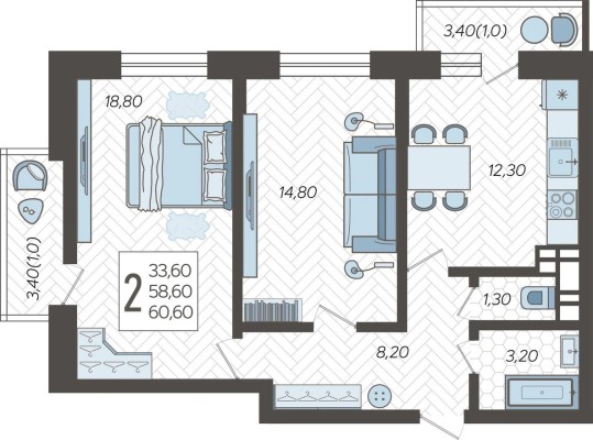 2к. квартира