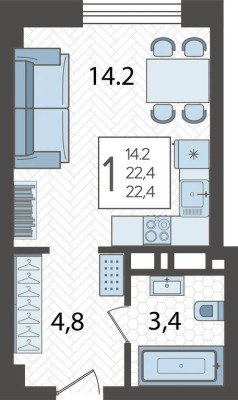 1к. квартира