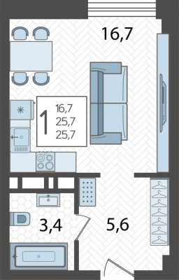 1к. квартира