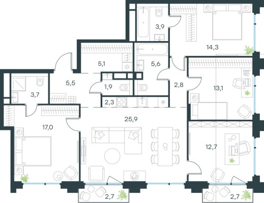 5к. квартира