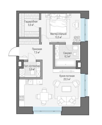 1к. квартира