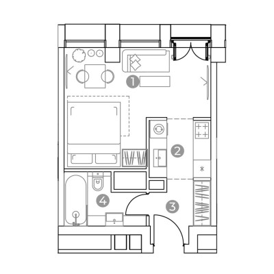 1к. апартаменты