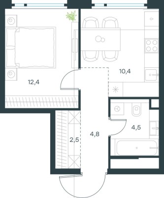1к. квартира
