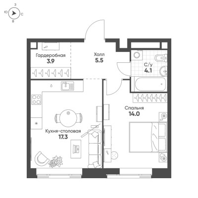 1к. квартира