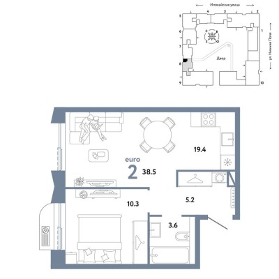 1к. квартира