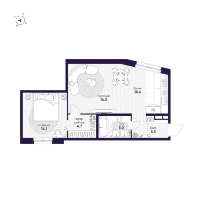 1к. квартира