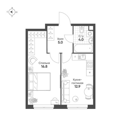 1к. квартира