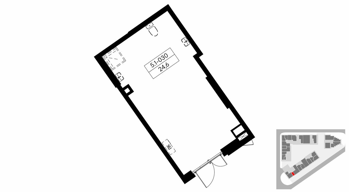 Планировка — Торговое помещение, 24.6 м²