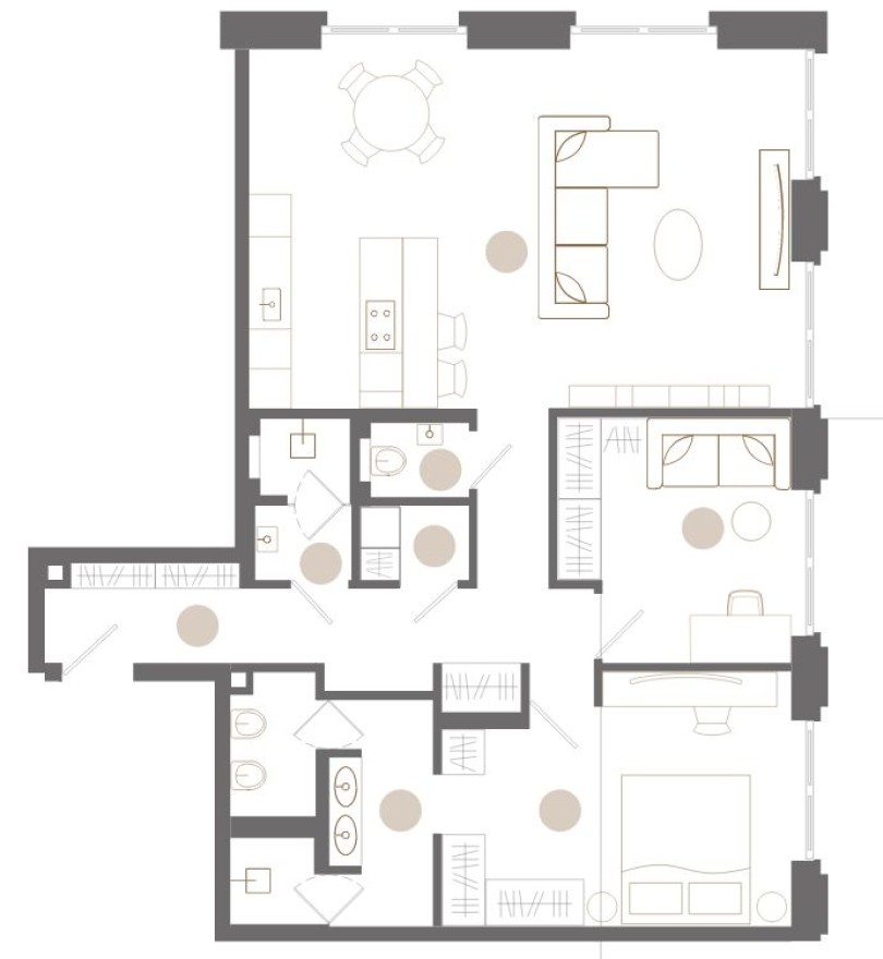 1к. квартира, 93.7 м²