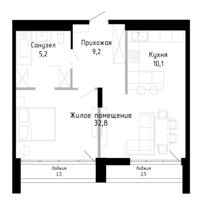 1к. квартира