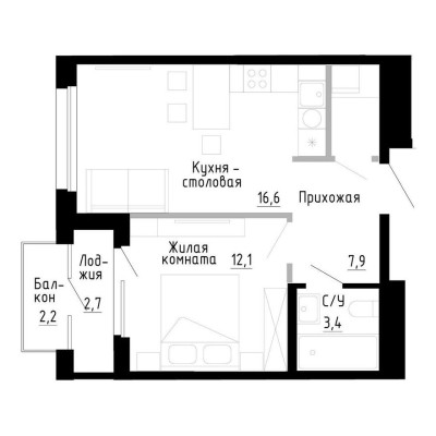 1к. квартира