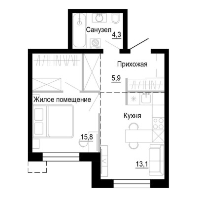 1к. квартира