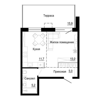 1к. квартира