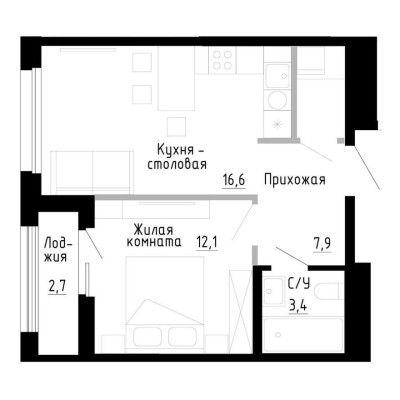 1к. квартира