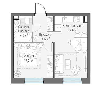 1к. квартира