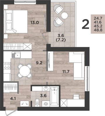 2к. квартира