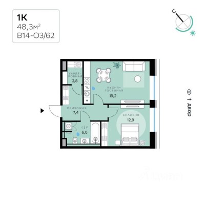 1к. квартира