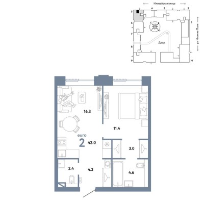 1к. квартира