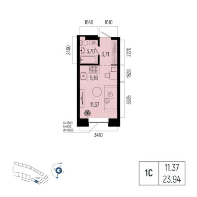 1к. квартира