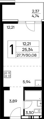 1к. квартира