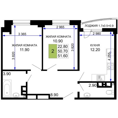 2к. квартира