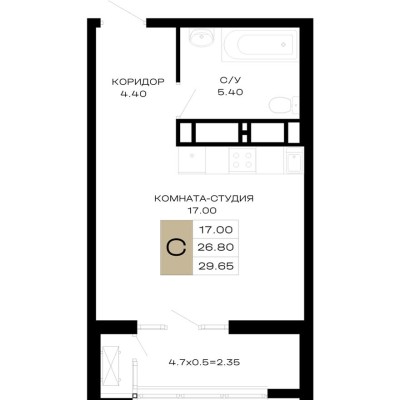 1к. квартира